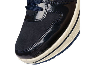 Ara Wide Fit Navy Soft Leather Trainer|122754092