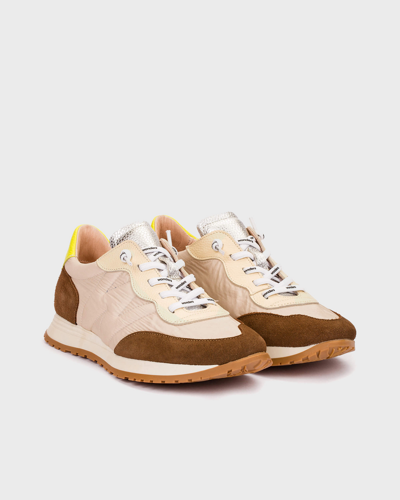Wonders Beige and Brown Urban Trainer |A4802C