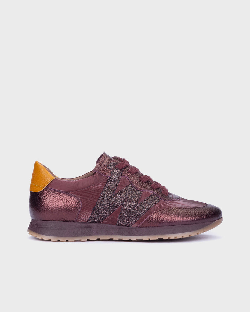 Wonders Metallic Burgundy Trainer|A4810GRA