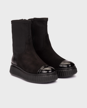Load image into Gallery viewer, Wonders Black Platform Ankle Boot|A5207NE
