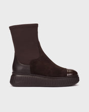 Load image into Gallery viewer, Wonders Dark Brown Platform Ankle Boot|A5207TES
