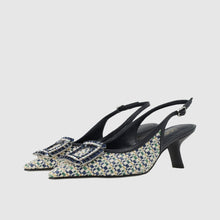 Load image into Gallery viewer, Lodi Navy Checkered Sling Back|CEFEONAV
