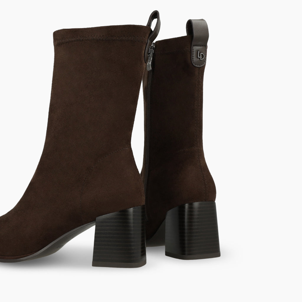 Lodi Brown Sock Ankle Boot|HEKABR