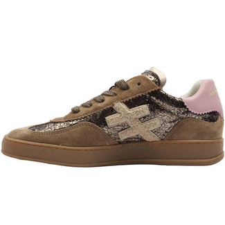 Another Trend Metallic , Suede & Baby Pink Trainer|A0328715