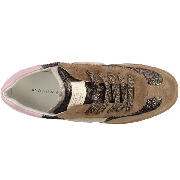 Another Trend Metallic , Suede & Baby Pink Trainer|A0328715