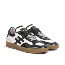 Load image into Gallery viewer, Another Trend White and Black Patent Trainer|A0349391

