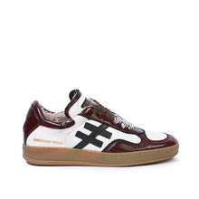 Load image into Gallery viewer, Another Trend White and Burgundy Patent Trainer|AW0349396
