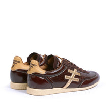 Load image into Gallery viewer, Another Trend Burgundy Patent and Gold Trainer|A0784745
