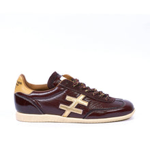 Load image into Gallery viewer, Another Trend Burgundy Patent and Gold Trainer|A0784745
