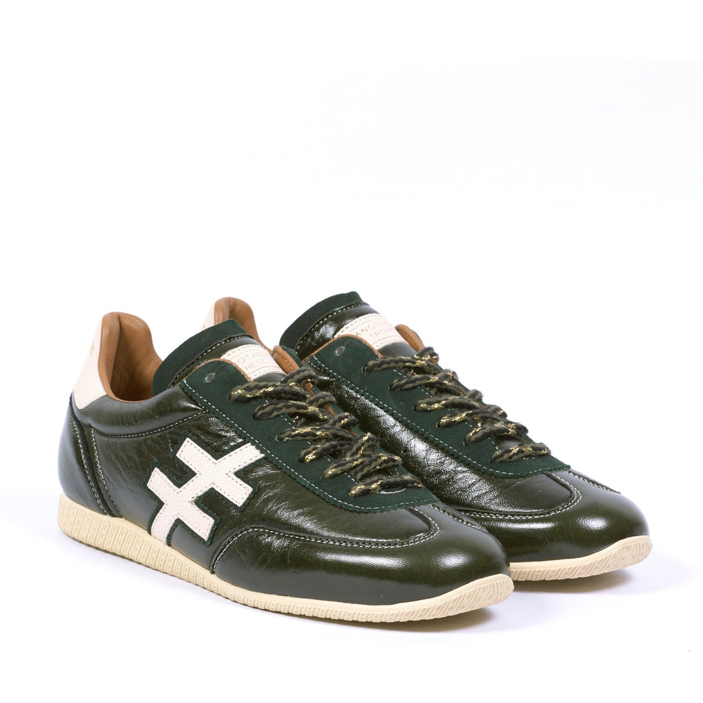 Another Trend Patent Dark Green Trainer|A07847B6