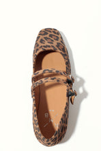 Load image into Gallery viewer, Leopard print flat shoe on a white background
