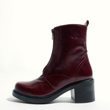 Load image into Gallery viewer, Burgundy ankle boot on a white background
