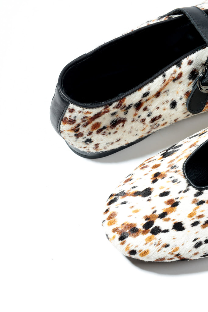 KMB Cow Print Mary Jane |A7527P