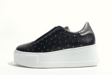 Load image into Gallery viewer, Black sneaker with white sole on a white background
