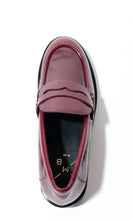 Load image into Gallery viewer, Burgundy loafer shoe on a white background
