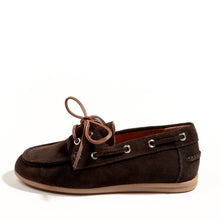 Load image into Gallery viewer, Brown boat shoe on a white background
