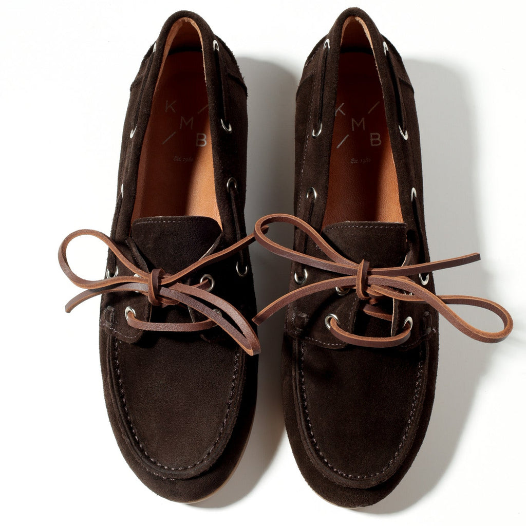 KMB Soft Dark Brown Suede Moccasin|A7600D