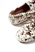 Load image into Gallery viewer, Pair of animal print loafers on a white background
