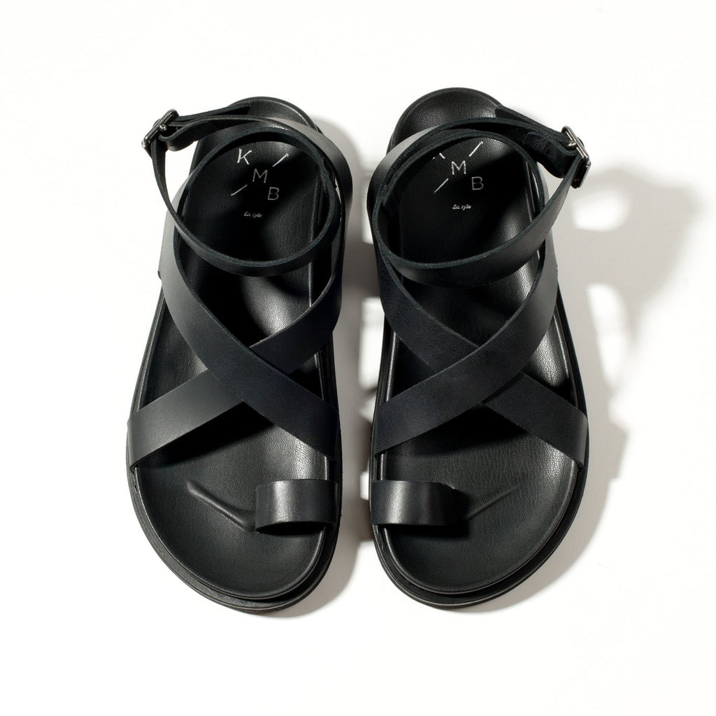 KMB black Strap Sandal|A7722N