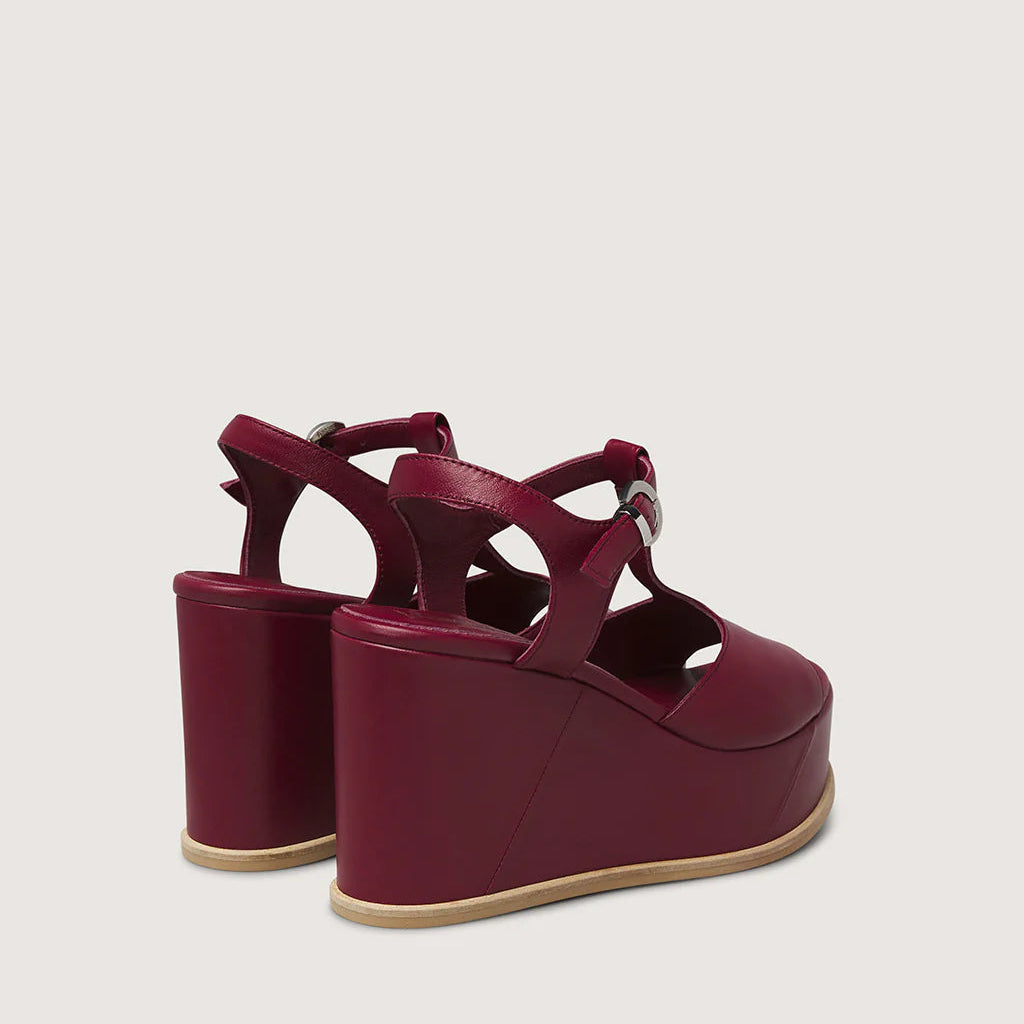 Marco Moreo Burgundy platform Sandal|X811JNLI