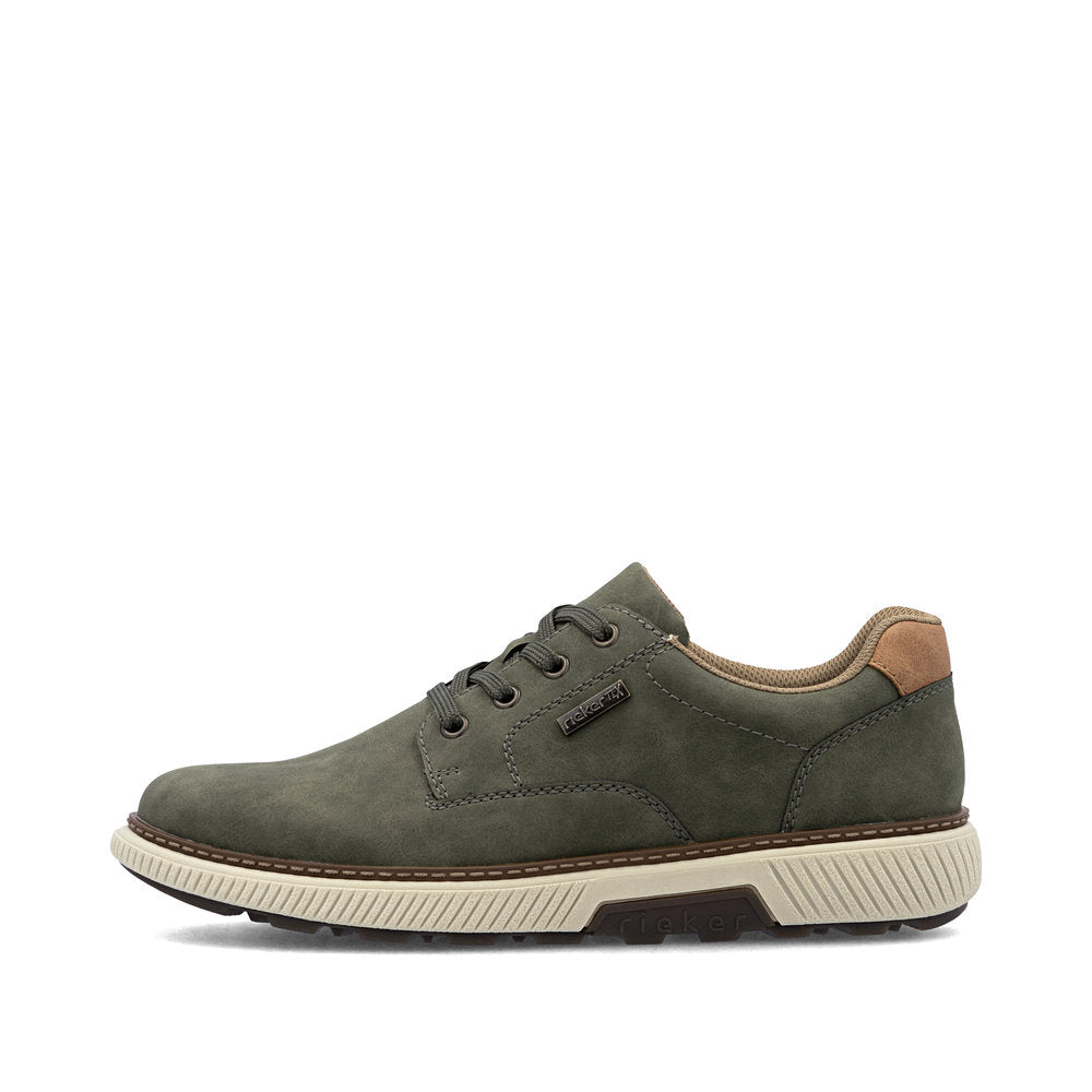 Rieker Wide Fit Green Laced Shoe|B331754G