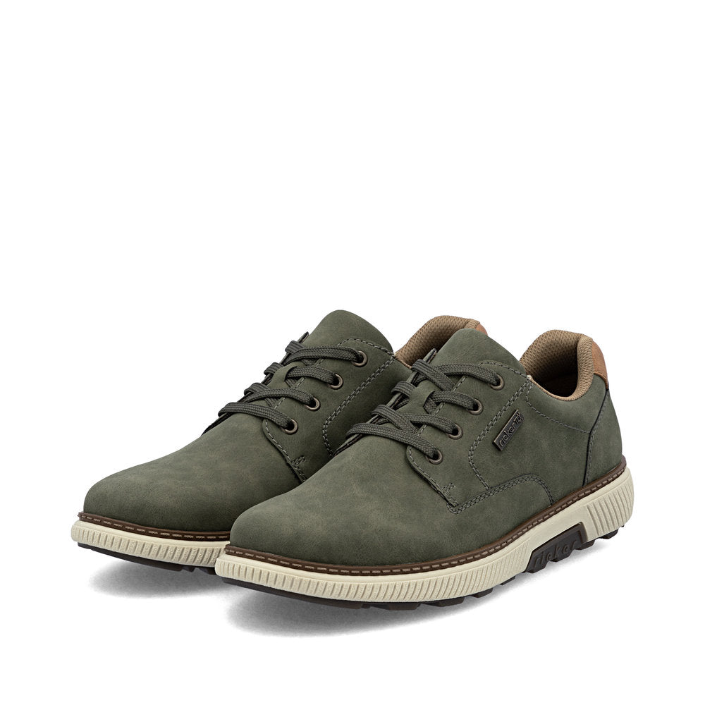Rieker Wide Fit Green Laced Shoe|B331754G