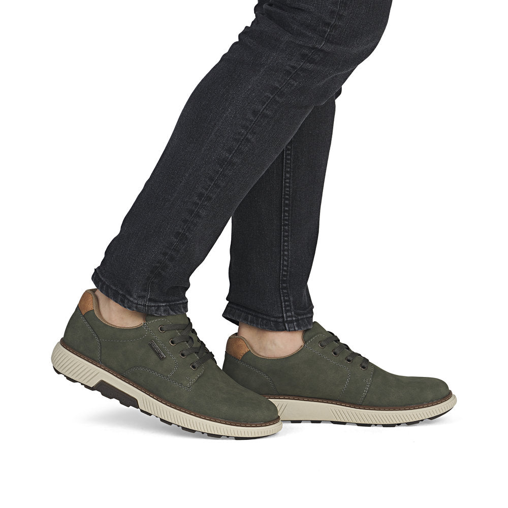 Rieker Wide Fit Green Laced Shoe|B331754G
