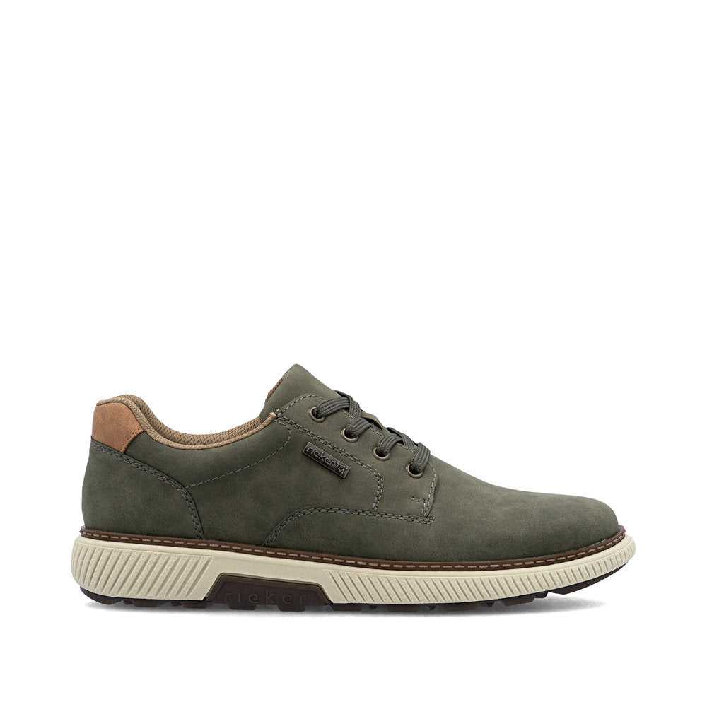 Rieker Wide Fit Green Laced Shoe|B331754G