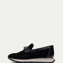 Load image into Gallery viewer, Hispanitas Black Suede &amp; Leather Loafer|BHI25440BK
