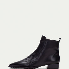Load image into Gallery viewer, Hispanitas Black Leather Pointy Ankle Boot|BHI254403B
