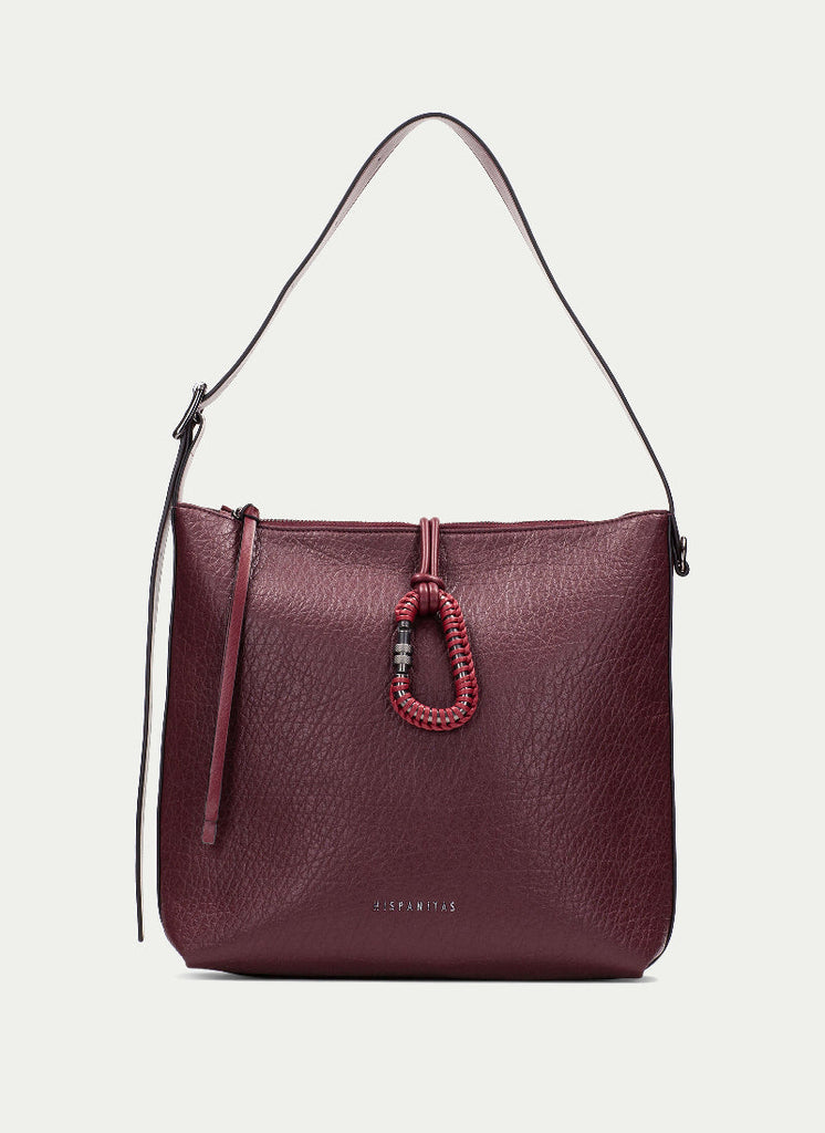 Hispanitas Burgundy Large Shoulder Bag|BI254156