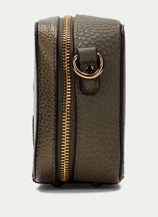 Hispanitas Brown & Army Green Shoulder Bag|BI254158BR