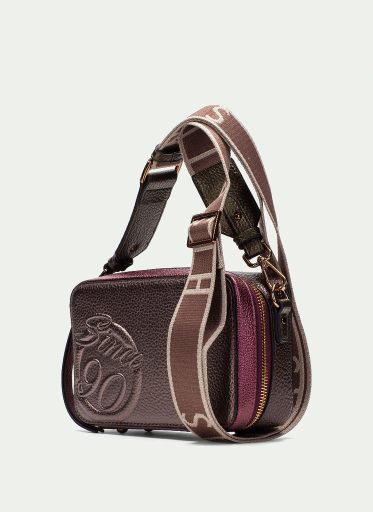 Hispanitas Metallic Wine and Bronze Shoulder Bag|BI254158BU- Bag