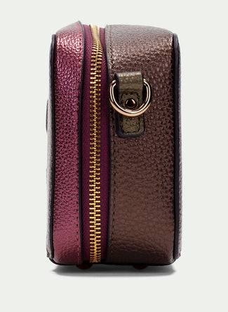 Hispanitas Metallic Wine and Bronze Shoulder Bag|BI254158BU- Bag