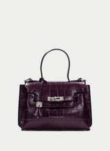 Load image into Gallery viewer, Hispanitas Burgundy Croc Print Bag|BI265025BU
