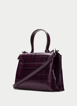 Load image into Gallery viewer, Hispanitas Burgundy Croc Print Bag|BI265025BU
