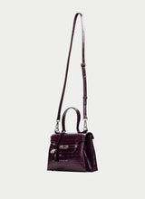 Load image into Gallery viewer, Hispanitas Burgundy Croc Print Bag|BI265025BU
