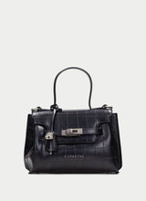 Load image into Gallery viewer, Hispanitas Black Croc Print Bag|BI265025BK
