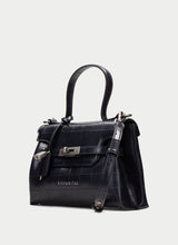 Load image into Gallery viewer, Hispanitas Black Croc Print Bag|BI265025BK
