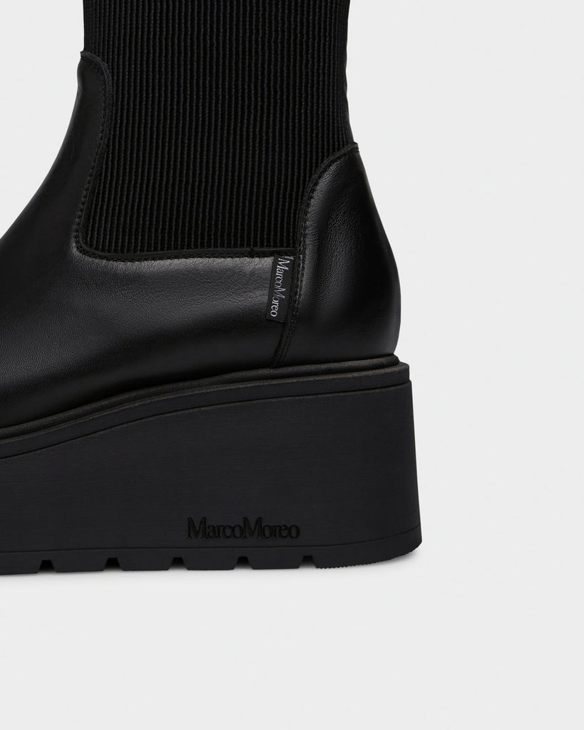 Marco Moreo Black Platform Chelsea Boot|A132JNNE
