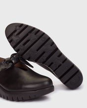 Load image into Gallery viewer, Black shoe with a textured sole on a white background
