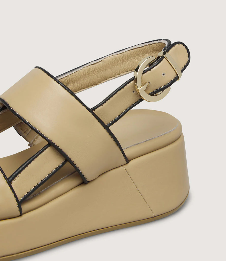 Marco Moreo Latte Wedge Sandal|X802JNBE