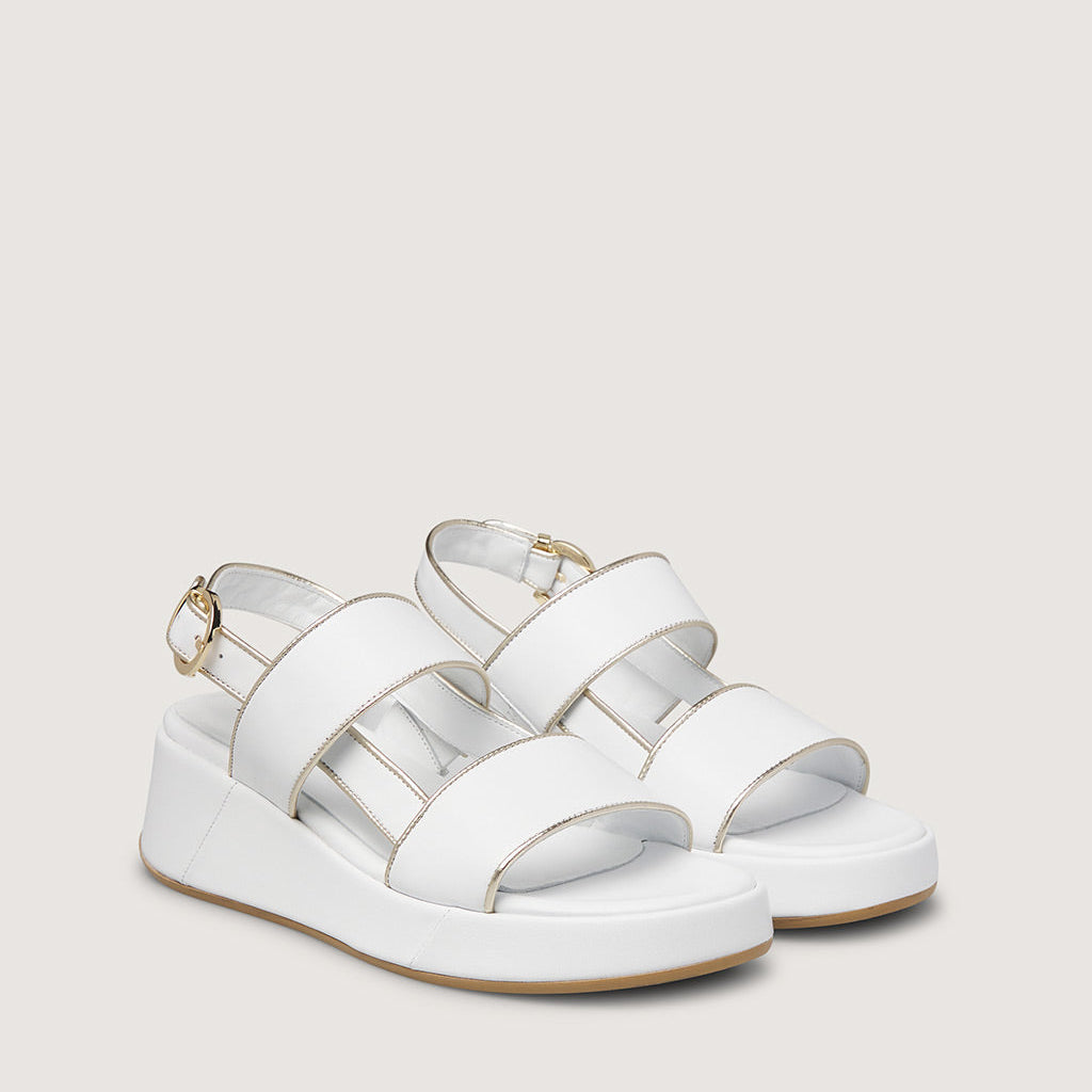 Marco Moreo Wedge White Sandal|X802JNBI