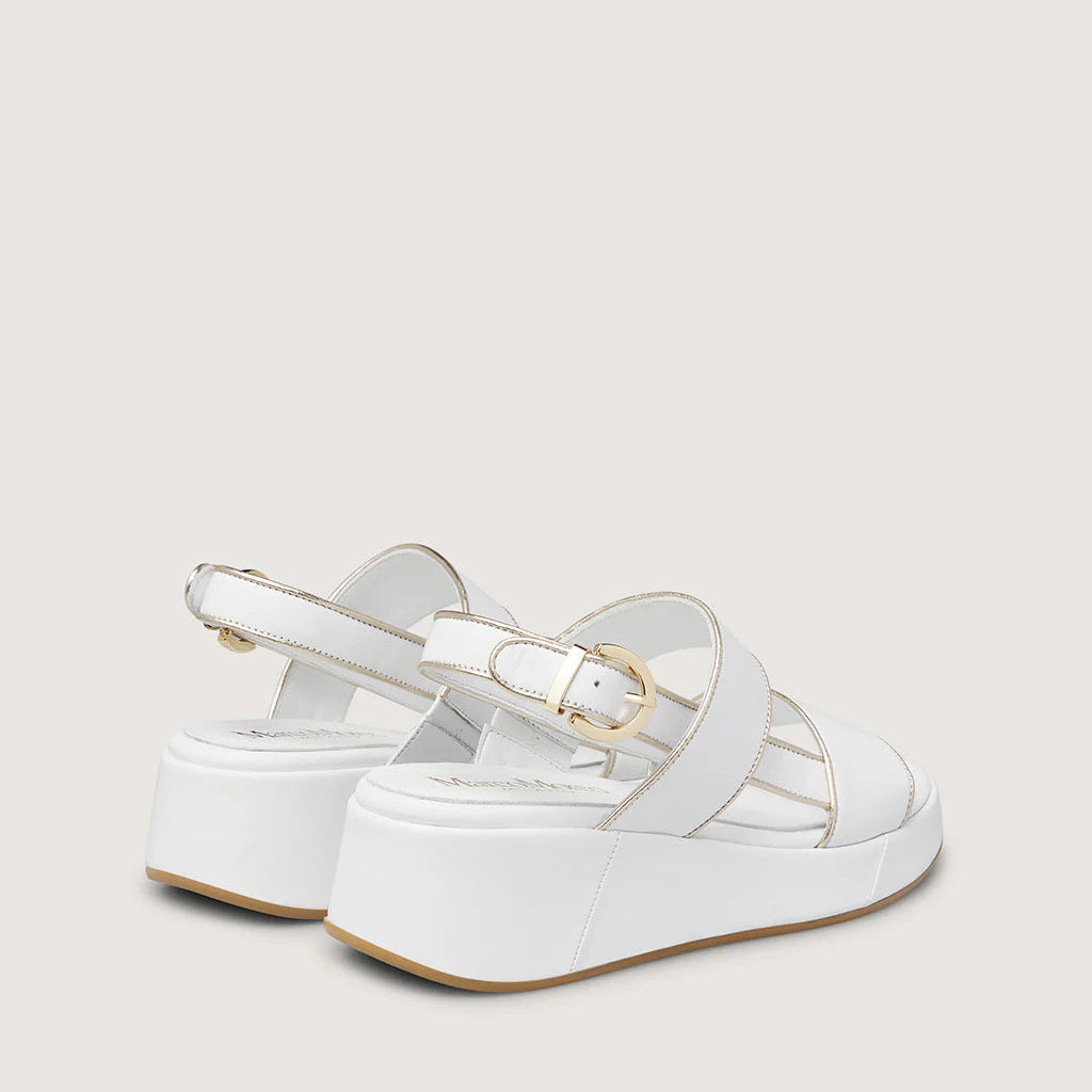 Marco Moreo Wedge White Sandal|X802JNBI