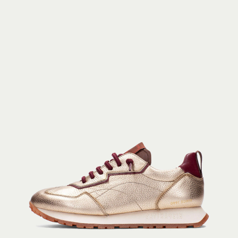 Hispanitas Sporty Gold Leather Trainer|CHI254312G