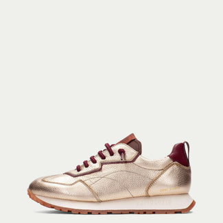 Hispanitas Sporty Gold Leather Trainer|CHI254312G