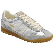 Load image into Gallery viewer, Gola Silver and Off White Trainer|CLB858JW
