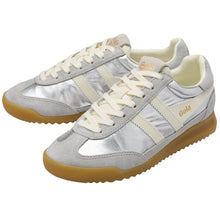 Load image into Gallery viewer, Gola Silver and Off White Trainer|CLB858JW
