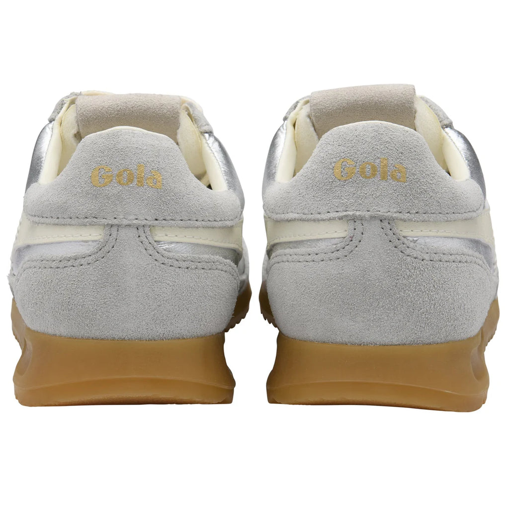 Gola Silver and Off White Trainer|CLB858JW