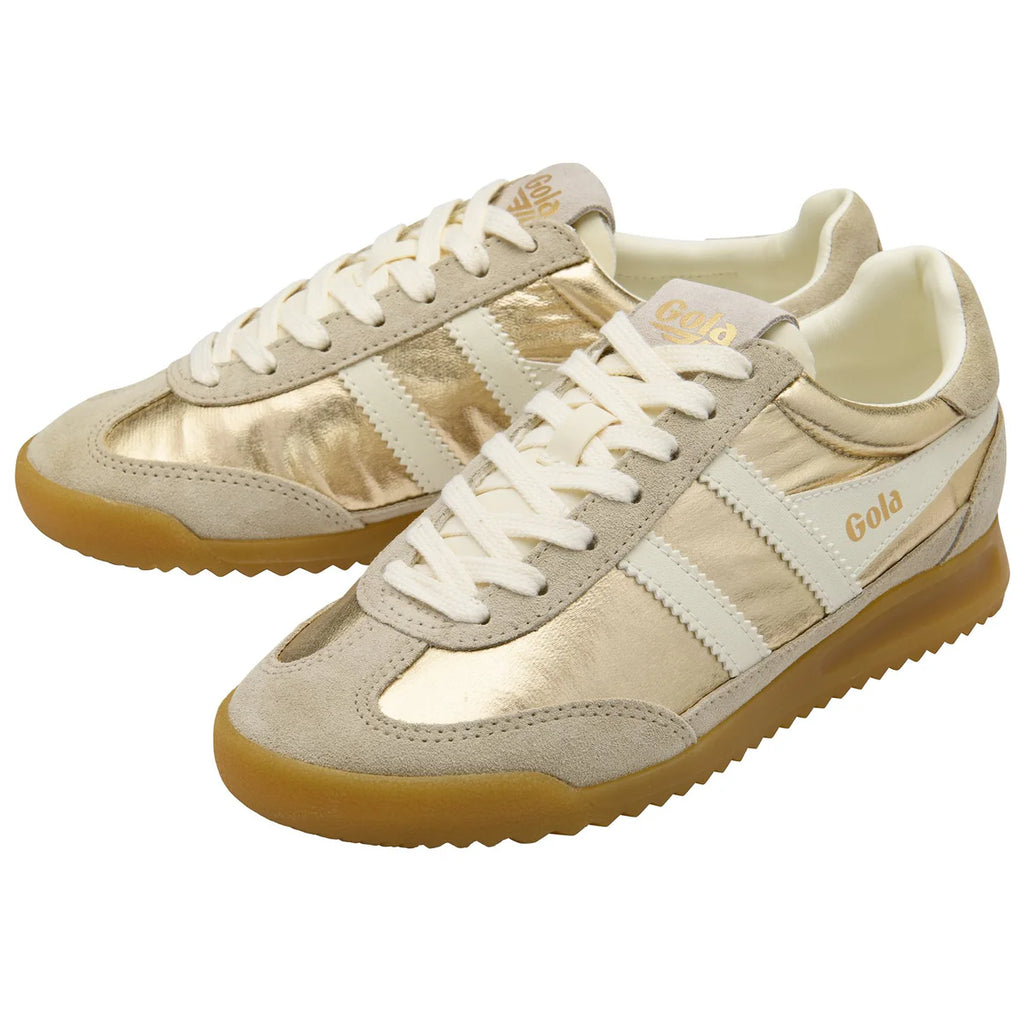 Gola Gold and Off White Trainer|CLB858YW